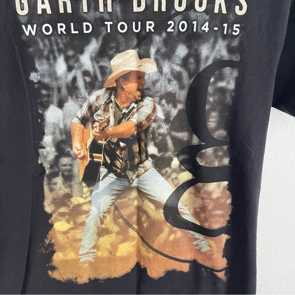 Hanes Garth brooks world tour 2014-2015 tee shirt sleeve size small - Picture 3 of 9